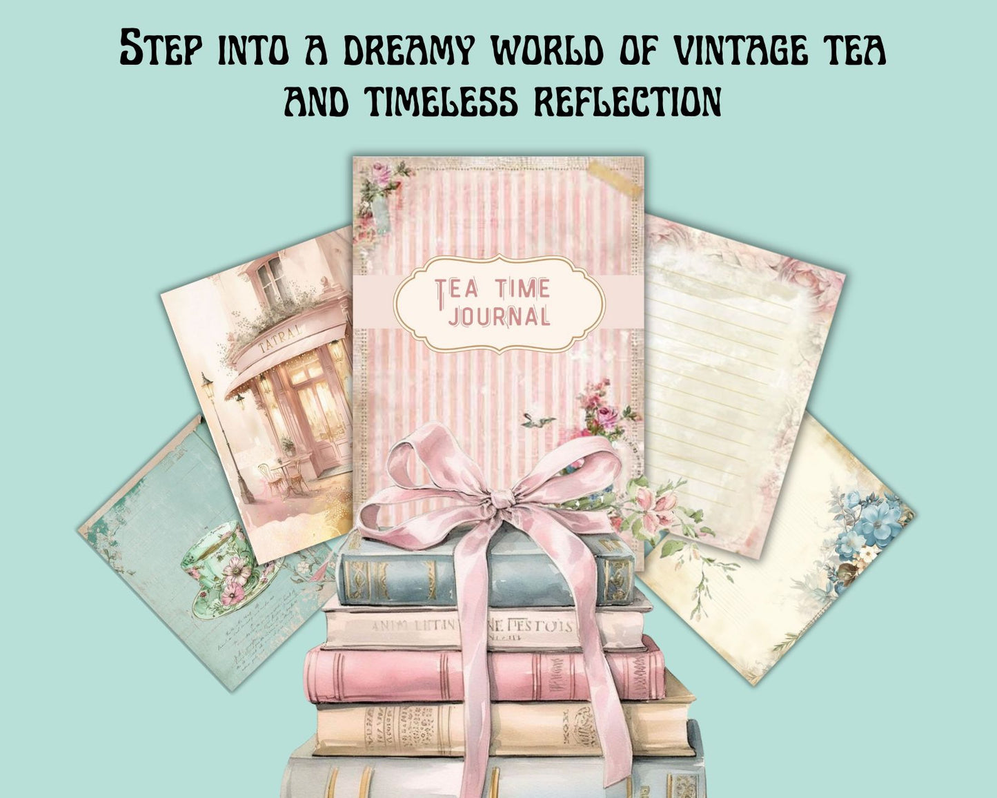 Vintage Junk Journal Tea time Party